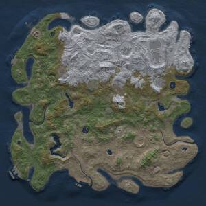 Thumbnail Rust Map: Procedural Map, Size: 4800, Seed: 1836820091, 16 Monuments