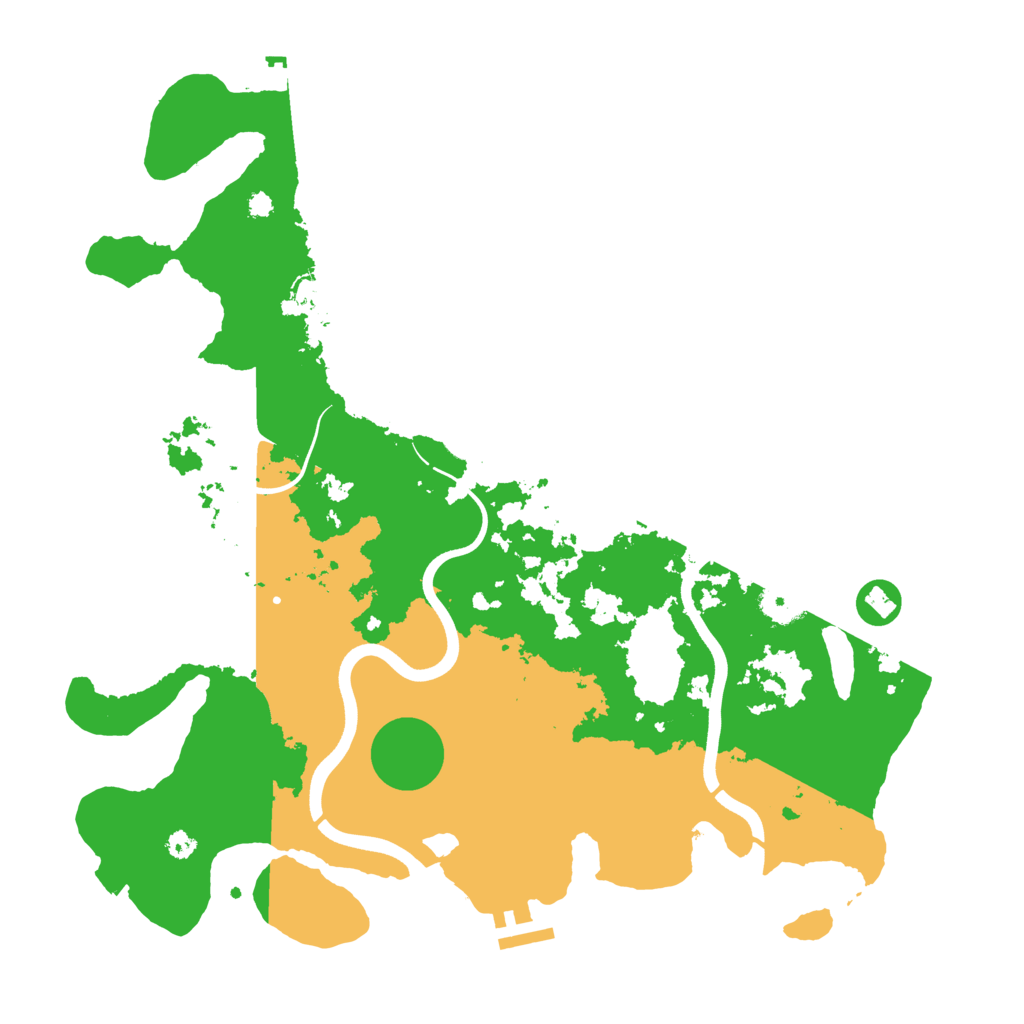 Biome Rust Map: Procedural Map, Size: 3700, Seed: 90987