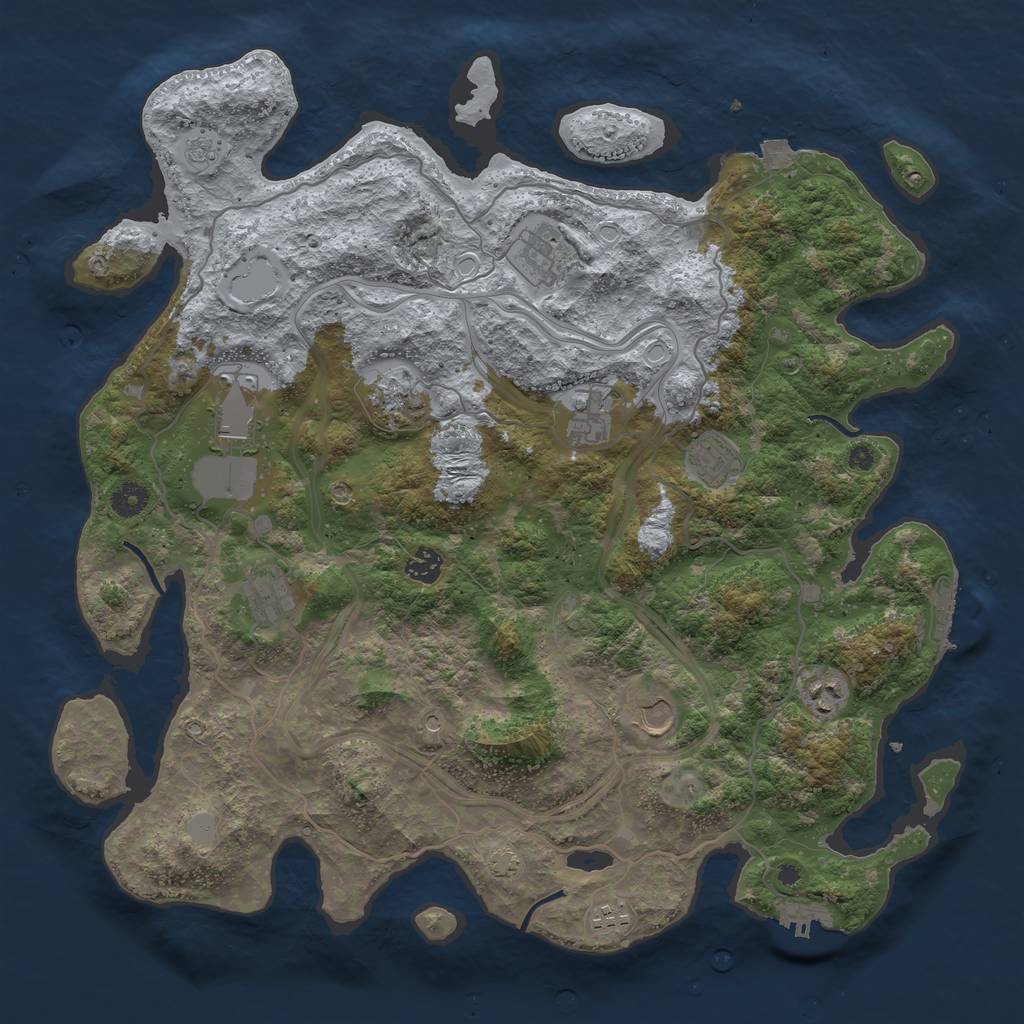 Rust Map: Procedural Map, Size: 4250, Seed: 420420420, 18 Monuments