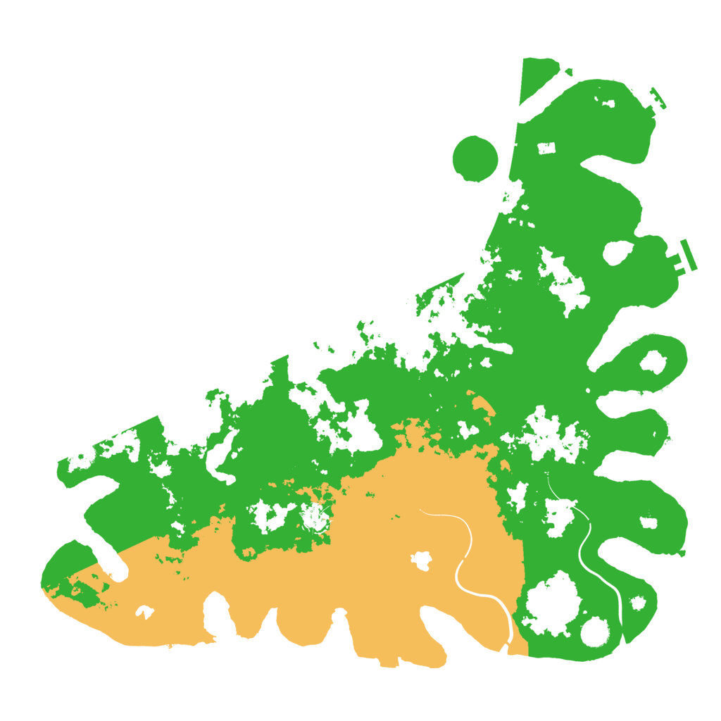 Biome Rust Map: Procedural Map, Size: 4500, Seed: 2008491110