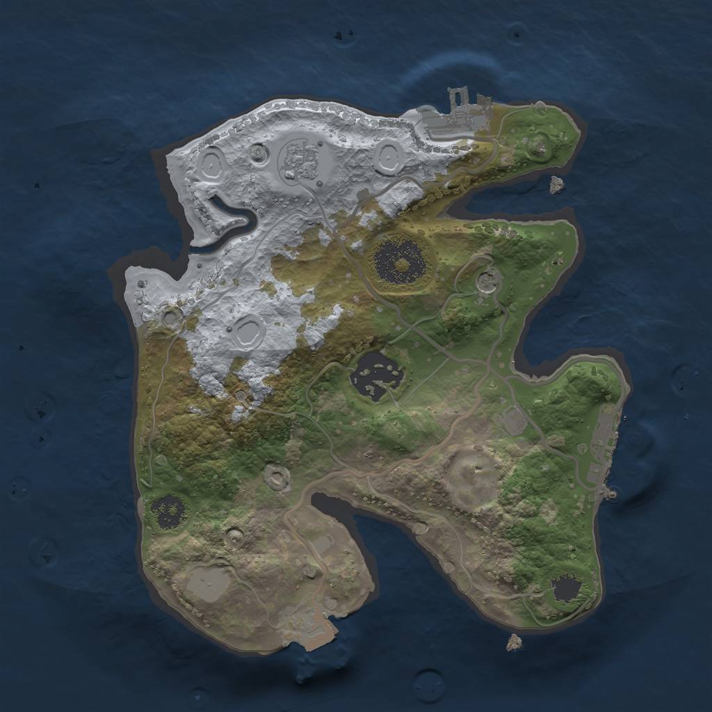 Rust Map: Procedural Map, Size: 2200, Seed: 1762383494, 8 Monuments