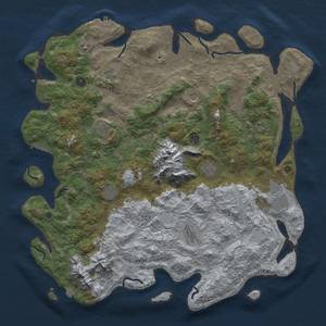 Thumbnail Rust Map: Procedural Map, Size: 5000, Seed: 34015985, 19 Monuments