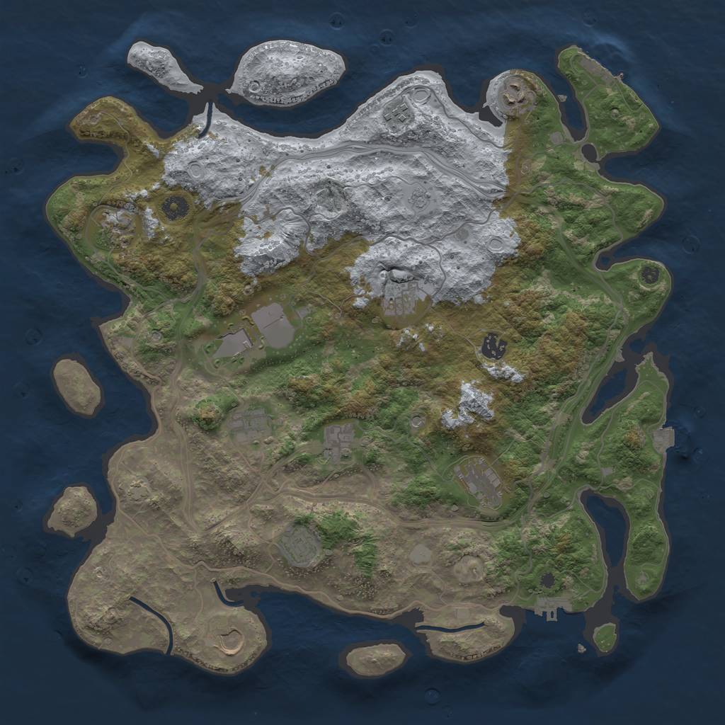 Rust Map: Procedural Map, Size: 4250, Seed: 764255952, 19 Monuments