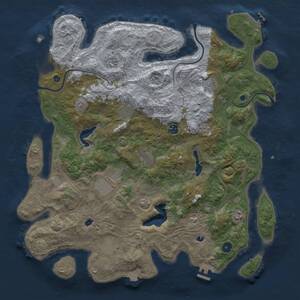 Thumbnail Rust Map: Procedural Map, Size: 4500, Seed: 458885706, 15 Monuments