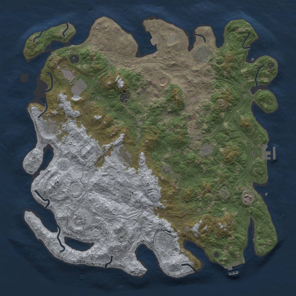 Rust Map: Procedural Map, Size: 4750, Seed: 101, 19 Monuments