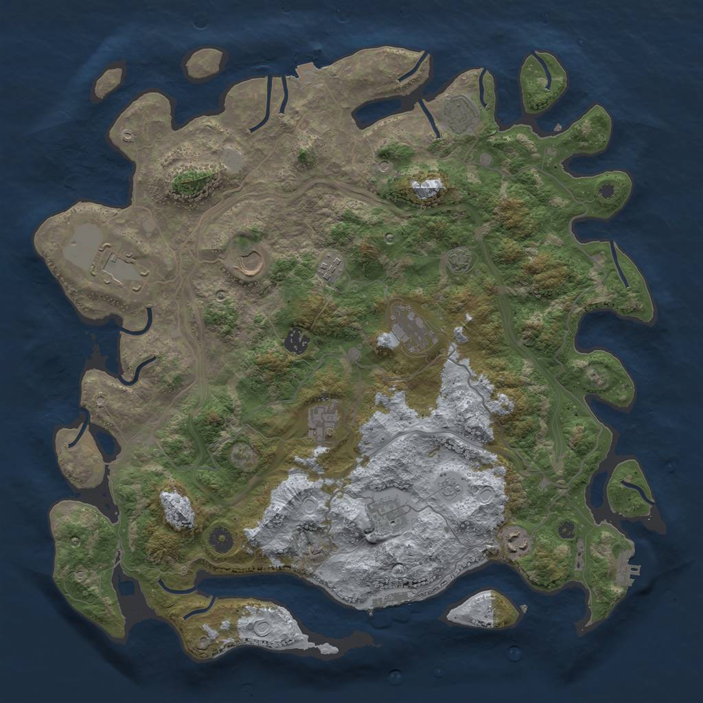 Rust Map: Procedural Map, Size: 4250, Seed: 194878138, 17 Monuments