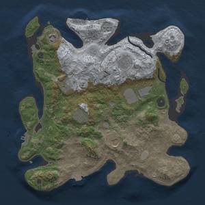 Thumbnail Rust Map: Procedural Map, Size: 3500, Seed: 1605989065, 15 Monuments