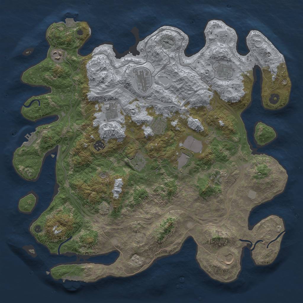 Rust Map: Procedural Map, Size: 4250, Seed: 1526912320, 19 Monuments