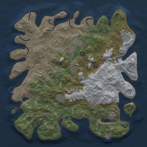 Thumbnail Rust Map: Procedural Map, Size: 4200, Seed: 1127994275, 17 Monuments