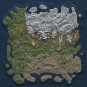 Thumbnail Rust Map: Procedural Map, Size: 5000, Seed: 527708, 19 Monuments