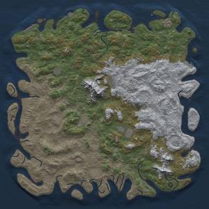 Thumbnail Rust Map: Procedural Map, Size: 6000, Seed: 898006853, 19 Monuments