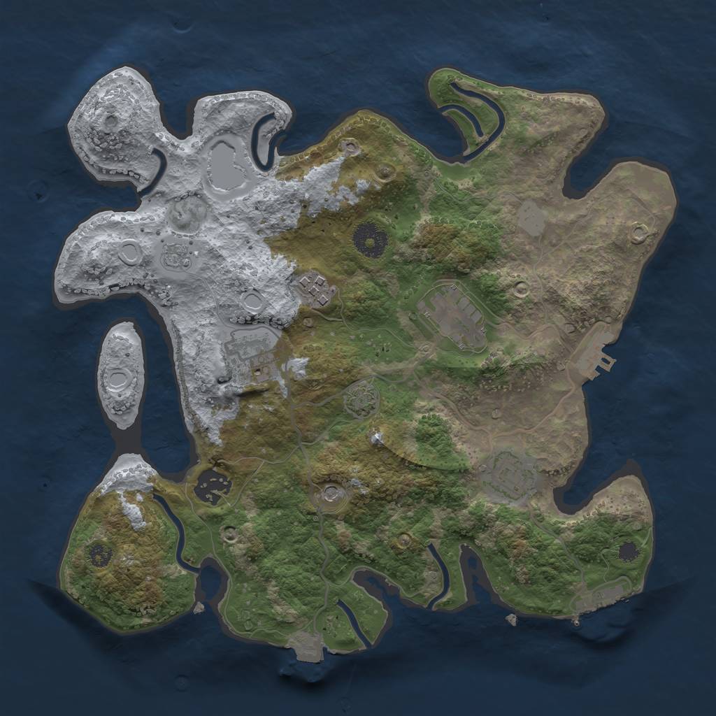 Rust Map: Procedural Map, Size: 3100, Seed: 3131, 13 Monuments