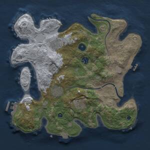 Thumbnail Rust Map: Procedural Map, Size: 3100, Seed: 3131, 11 Monuments
