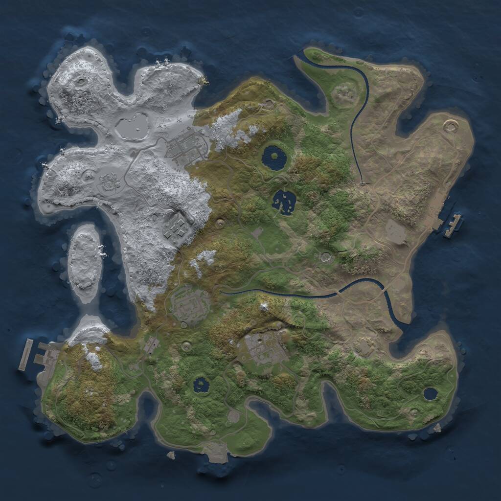 Rust Map: Procedural Map, Size: 3100, Seed: 3131, 11 Monuments