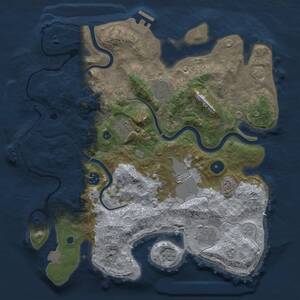 Thumbnail Rust Map: Procedural Map, Size: 3500, Seed: 1429078871, 12 Monuments