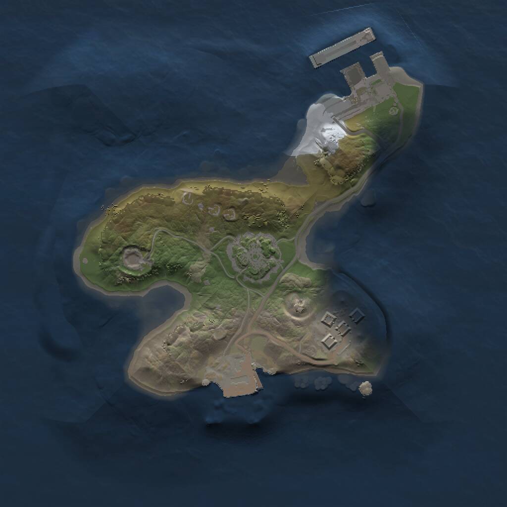 Rust Map: Procedural Map, Size: 1500, Seed: 2140904300, 4 Monuments