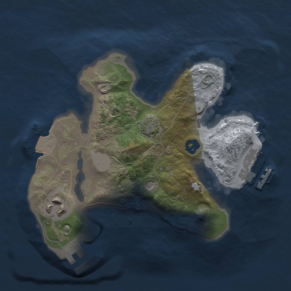 Rust Map: Procedural Map, Size: 2000, Seed: 899534, 6 Monuments