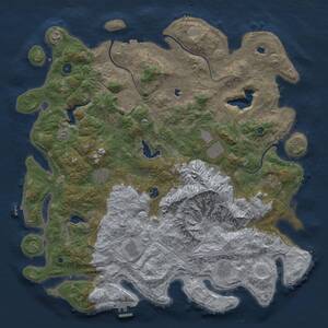 Thumbnail Rust Map: Procedural Map, Size: 5000, Seed: 30823, 15 Monuments