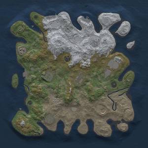 Thumbnail Rust Map: Procedural Map, Size: 3700, Seed: 1252062187, 17 Monuments