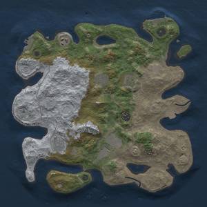 Thumbnail Rust Map: Procedural Map, Size: 3500, Seed: 45875942, 15 Monuments