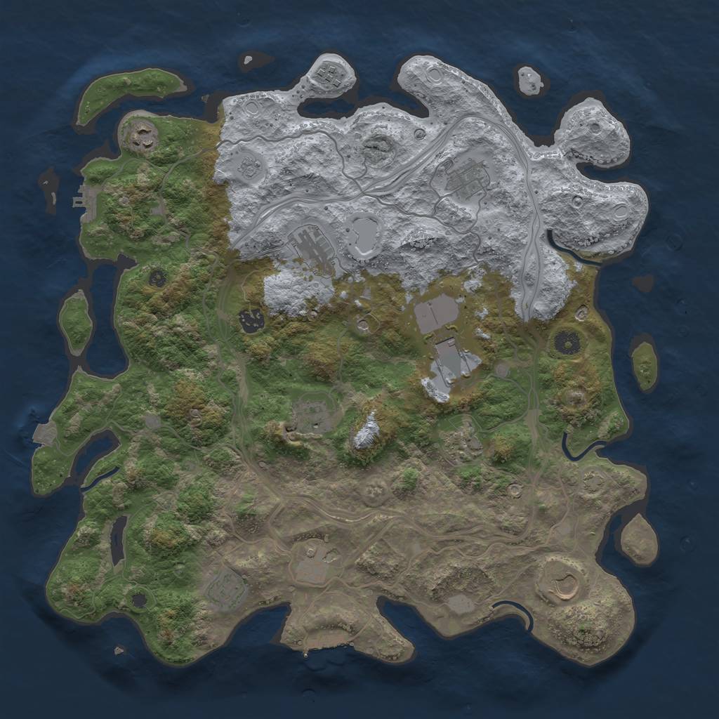 Rust Map: Procedural Map, Size: 4250, Seed: 87132, 19 Monuments
