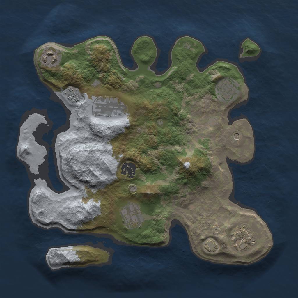 Rust Map: Barren, Size: 2900, Seed: 99812, 11 Monuments