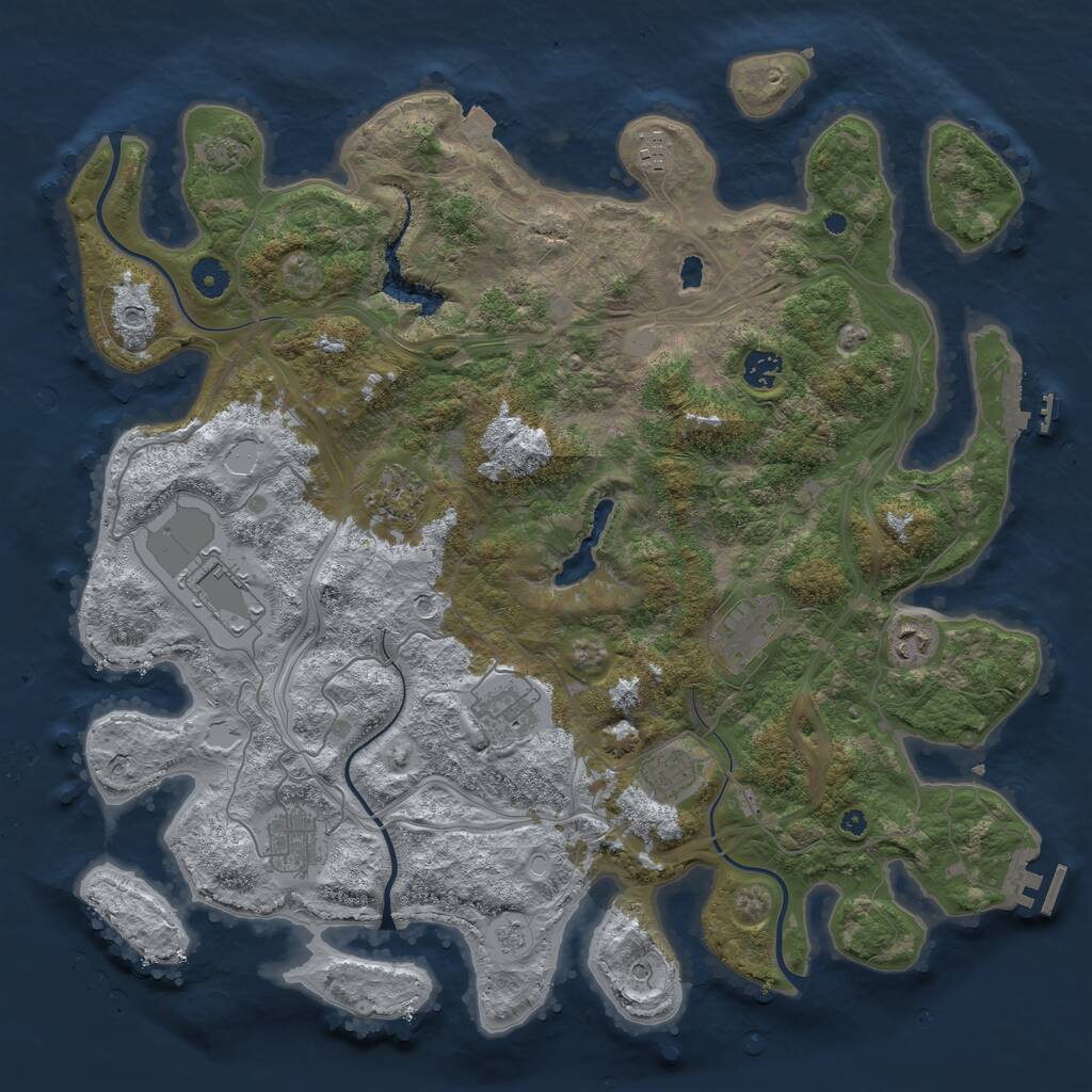 Rust Map: Procedural Map, Size: 4250, Seed: 56794327, 15 Monuments