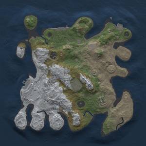 Thumbnail Rust Map: Procedural Map, Size: 3000, Seed: 1274035065, 11 Monuments