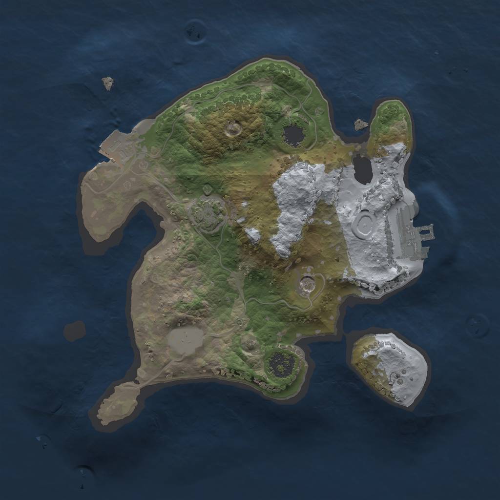 Rust Map: Procedural Map, Size: 2000, Seed: 153234, 6 Monuments