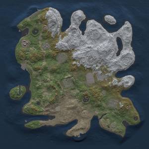 Thumbnail Rust Map: Procedural Map, Size: 3500, Seed: 1372108376, 16 Monuments