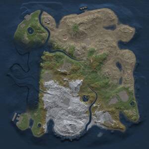 Thumbnail Rust Map: Procedural Map, Size: 3500, Seed: 1046587472, 16 Monuments