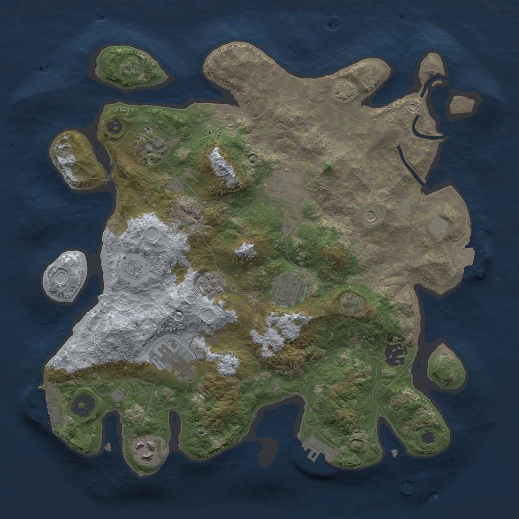 Rust Map: Procedural Map, Size: 3400, Seed: 695870322, 15 Monuments