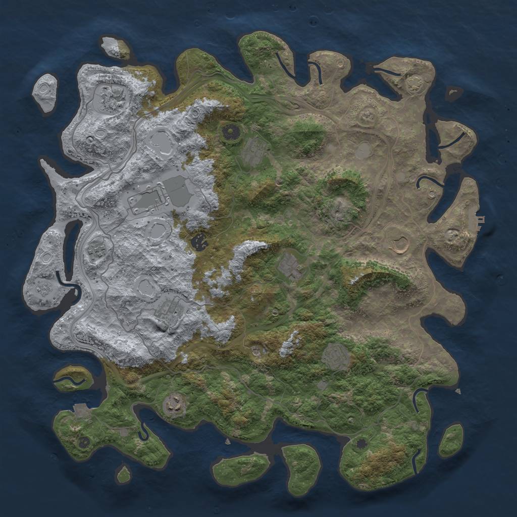 Rust Map: Procedural Map, Size: 4500, Seed: 1730364402, 17 Monuments