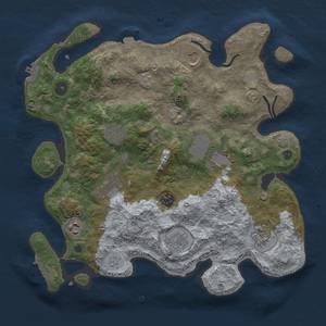 Thumbnail Rust Map: Procedural Map, Size: 3600, Seed: 109072604, 17 Monuments