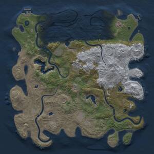 Thumbnail Rust Map: Procedural Map, Size: 4500, Seed: 556992926, 15 Monuments