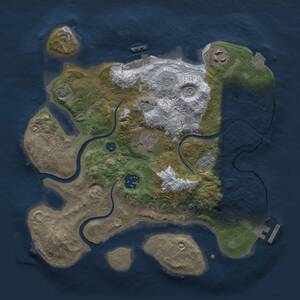 Thumbnail Rust Map: Procedural Map, Size: 3000, Seed: 1584, 10 Monuments