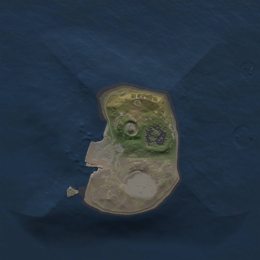 Rust Map: Procedural Map, Size: 1200, Seed: 610957875, 3 Monuments