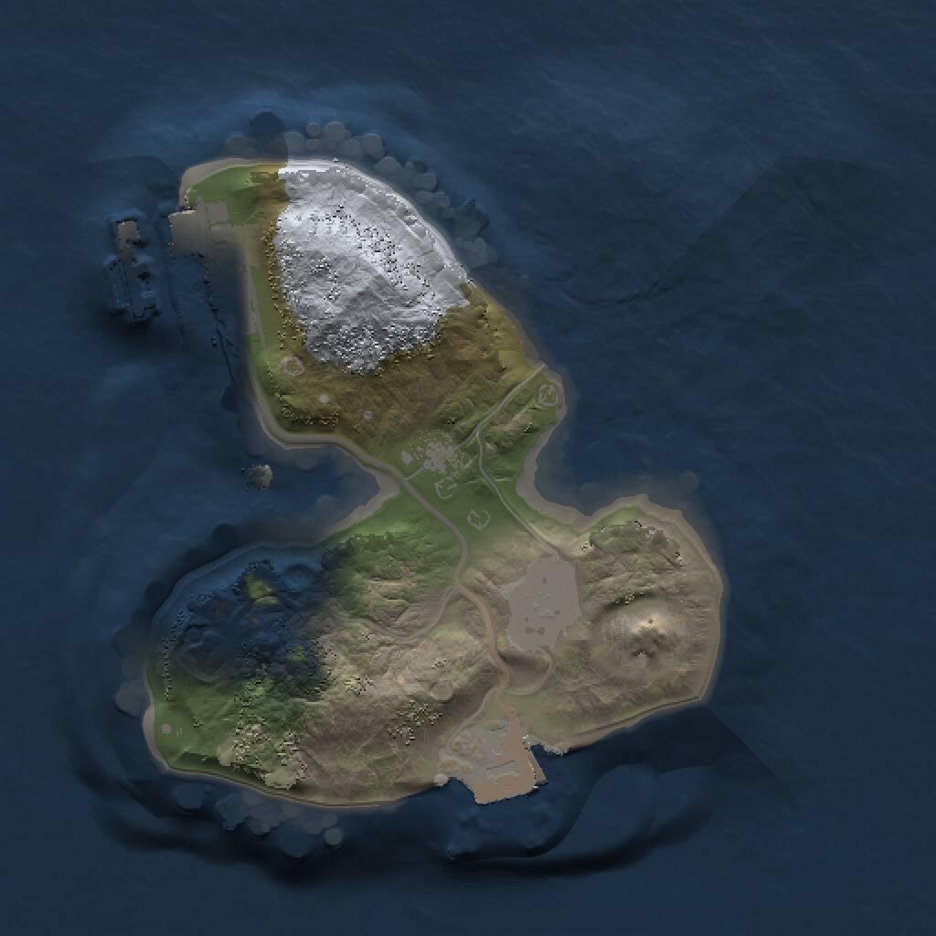 Rust Map: Procedural Map, Size: 1500, Seed: 1603678453, 2 Monuments