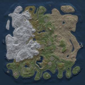 Thumbnail Rust Map: Procedural Map, Size: 4500, Seed: 2106853770, 17 Monuments