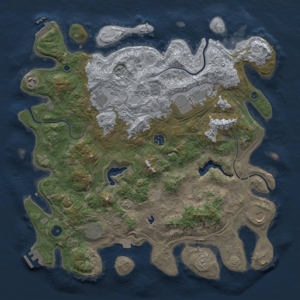 Rust Map: Procedural Map, Size: 4278, Seed: 11851087, 13 Monuments