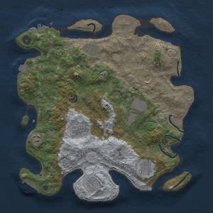 Thumbnail Rust Map: Procedural Map, Size: 3700, Seed: 1295875847, 17 Monuments