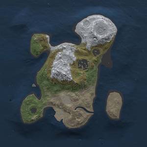 Thumbnail Rust Map: Procedural Map, Size: 2050, Seed: 1, 5 Monuments