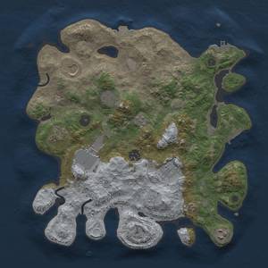 Thumbnail Rust Map: Procedural Map, Size: 3500, Seed: 1583648235, 16 Monuments