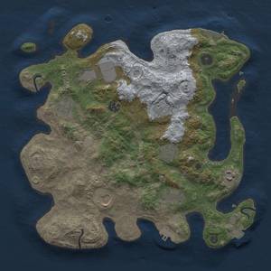 Thumbnail Rust Map: Procedural Map, Size: 3500, Seed: 2038617478, 16 Monuments