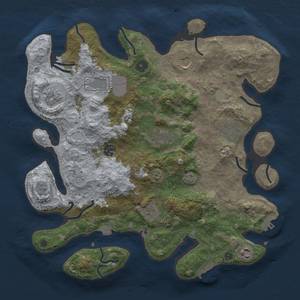 Thumbnail Rust Map: Procedural Map, Size: 3750, Seed: 1453788193, 17 Monuments
