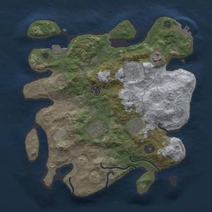 Thumbnail Rust Map: Procedural Map, Size: 3000, Seed: 424242, 12 Monuments
