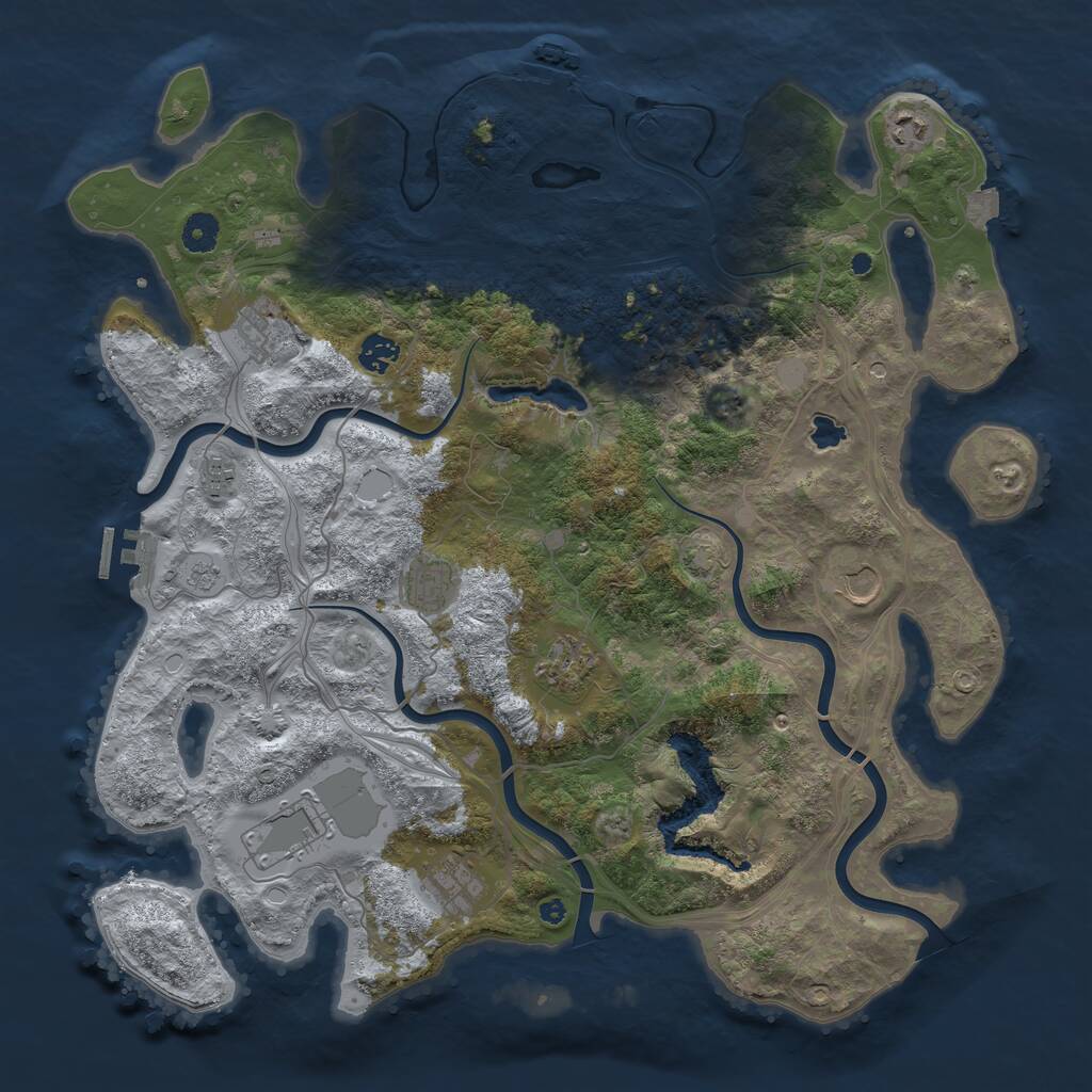 Rust Map: Procedural Map, Size: 4250, Seed: 858986898, 15 Monuments