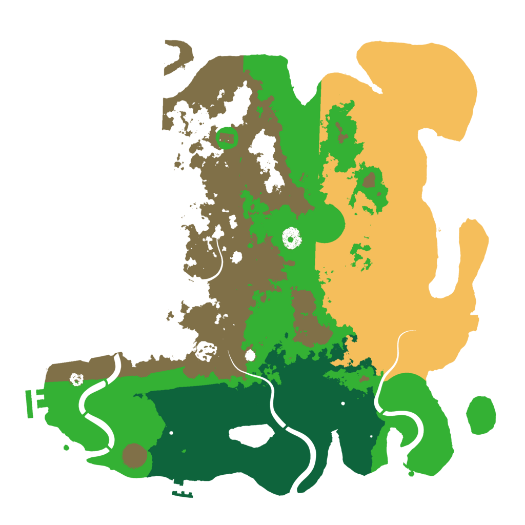 Biome Rust Map: Procedural Map, Size: 3800, Seed: 132158975