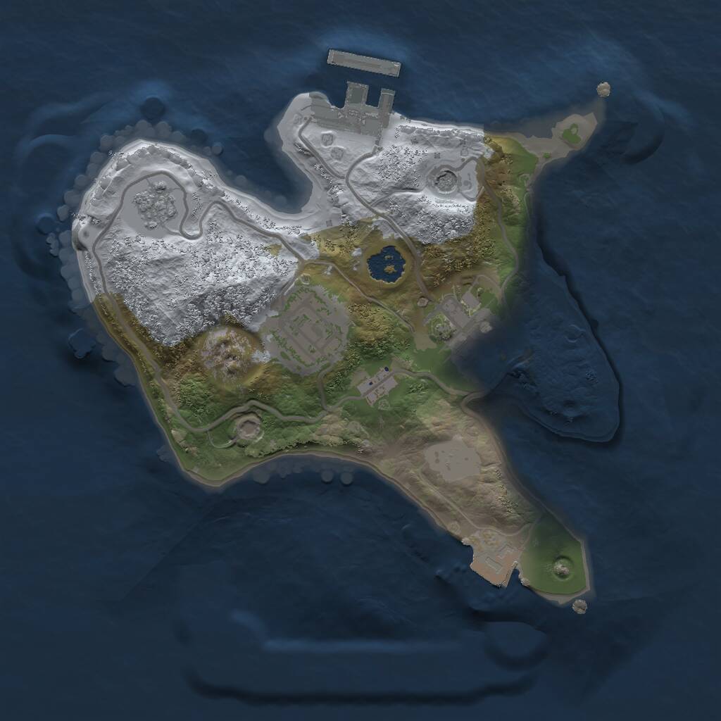 Rust Map: Procedural Map, Size: 2000, Seed: 5921, 6 Monuments