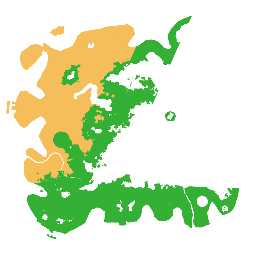 Biome Rust Map: Procedural Map, Size: 4100, Seed: 25